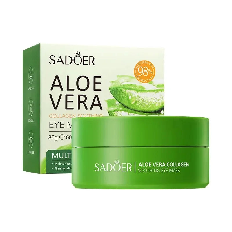 Máscaras de Olhos Aloe Vera e Colagénio 60pcs - Anti-Olheiras