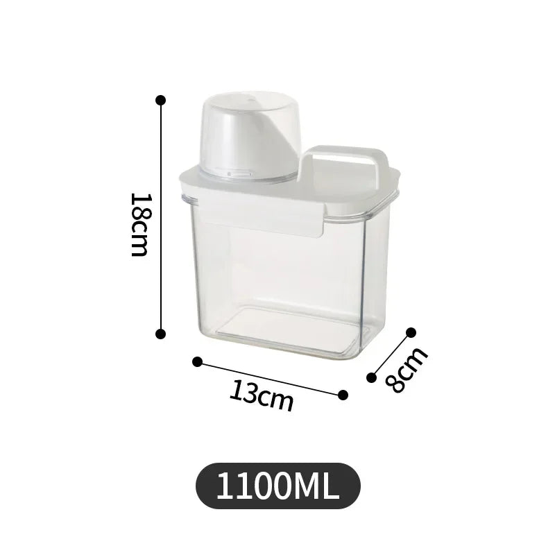 Refillable Liquid Detergent Dispenser with Scale - Empty Container for Fabric Softener and Bleach - Laundry