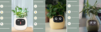 Smart Pot with Expressions and Sensors – Over 49 Expressions, 7 Smart Sensors and AI Chip, Making Plant Growing Easier and More Fun