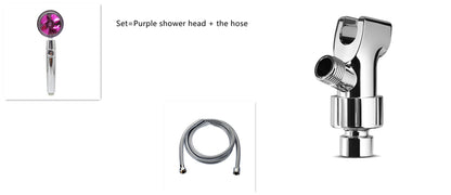360° Rotating Shower Head – Water Saving, High Pressure, Turbo with Mini Fan, Premium ABS
