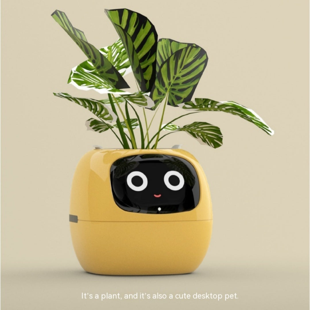 Smart Pot with Expressions and Sensors – Over 49 Expressions, 7 Smart Sensors and AI Chip, Making Plant Growing Easier and More Fun