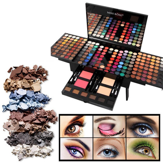 Paleta de maquillaje estilo piano de 180 colores: sombras de ojos, rubor y polvos compactos | Set completo personalizado