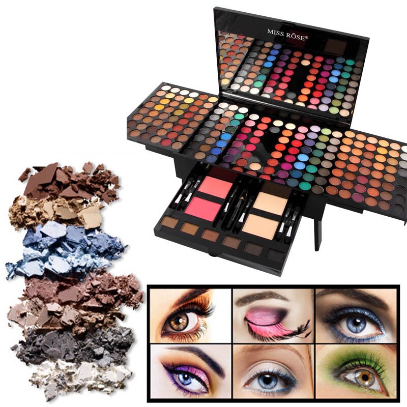 Paleta de maquillaje estilo piano de 180 colores: sombras de ojos, rubor y polvos compactos | Set completo personalizado