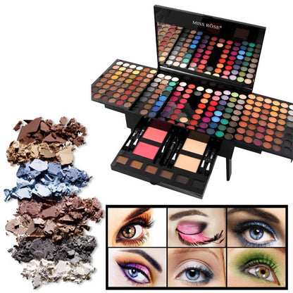 Paleta de maquillaje estilo piano de 180 colores: sombras de ojos, rubor y polvos compactos | Set completo personalizado