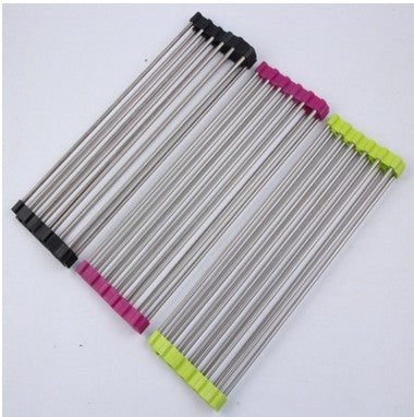 Escorredor Dobrável para Pia de Cozinha em Aço Inox