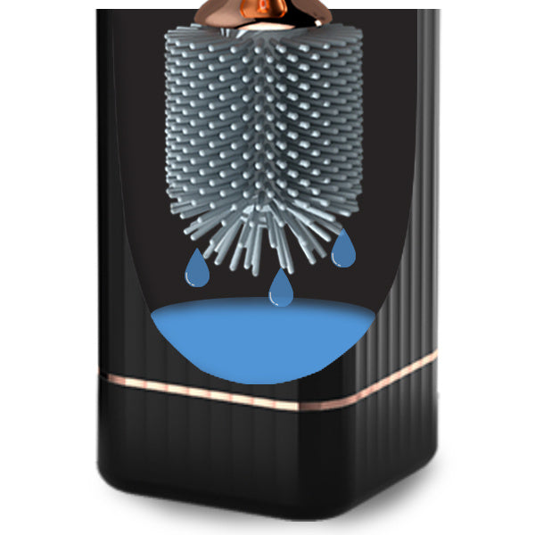 Aokala – Escova Sanitária com Suporte | Conjunto Elegante para Casa de Banho com Cabo Longo Ergonómico | Acessório Moderno e Durável para Limpeza Profunda | Ótima Opção de Presente de Natal ou Halloween – Preto & Branco