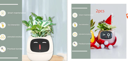 Smart Pot with Expressions and Sensors – Over 49 Expressions, 7 Smart Sensors and AI Chip, Making Plant Growing Easier and More Fun