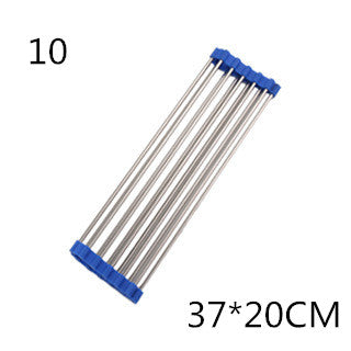 Escorredor Dobrável para Pia de Cozinha em Aço Inox