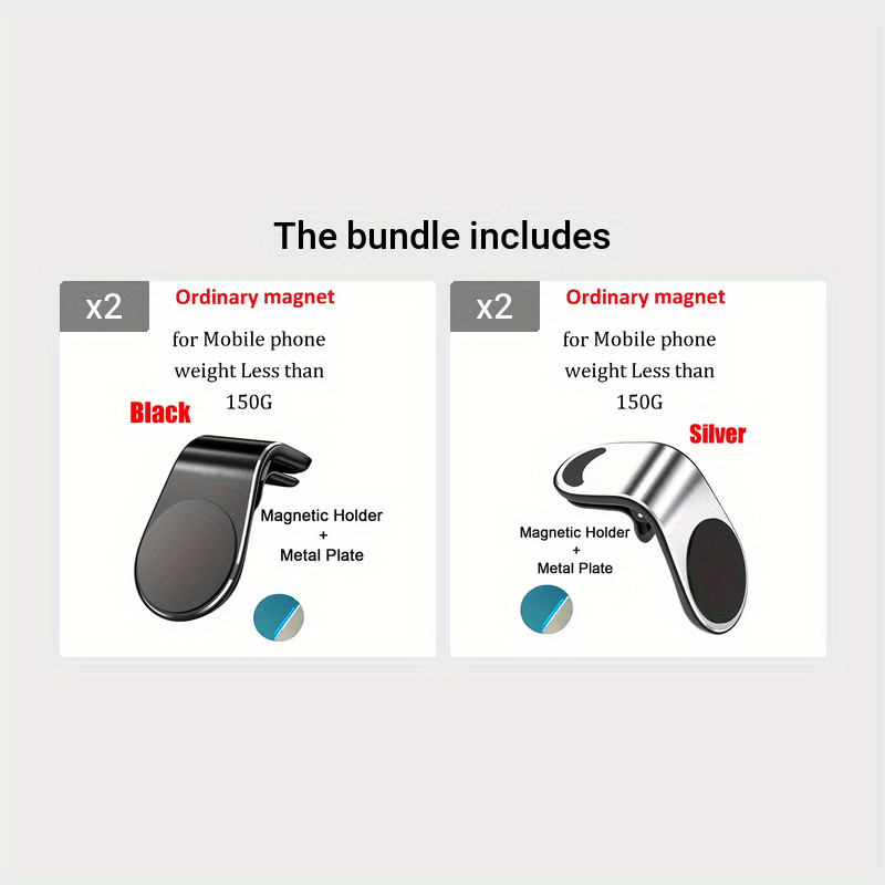 Magnetic Car Phone Holder L-Shaped – Magnetic Smartphone Holder for Automotive Dashboard