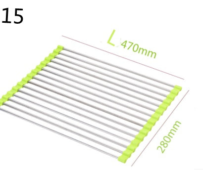 Escorredor Dobrável para Pia de Cozinha em Aço Inox