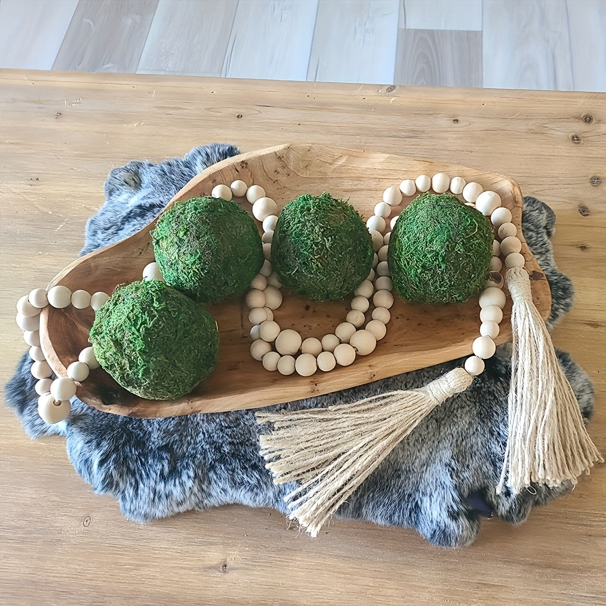 Bandeja de Jóias em Madeira Maciça Feita à Mão – Decoração Rústica em Estilo Country, Acabamento Natural, Formato Octogonal, Multiuso para Organização e Decoração da Casa