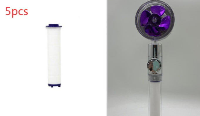 360° Rotating Shower Head – Water Saving, High Pressure, Turbo with Mini Fan, Premium ABS