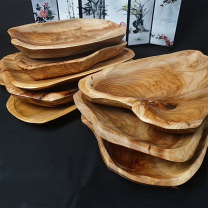 Bandeja de Jóias em Madeira Maciça Feita à Mão – Decoração Rústica em Estilo Country, Acabamento Natural, Formato Octogonal, Multiuso para Organização e Decoração da Casa