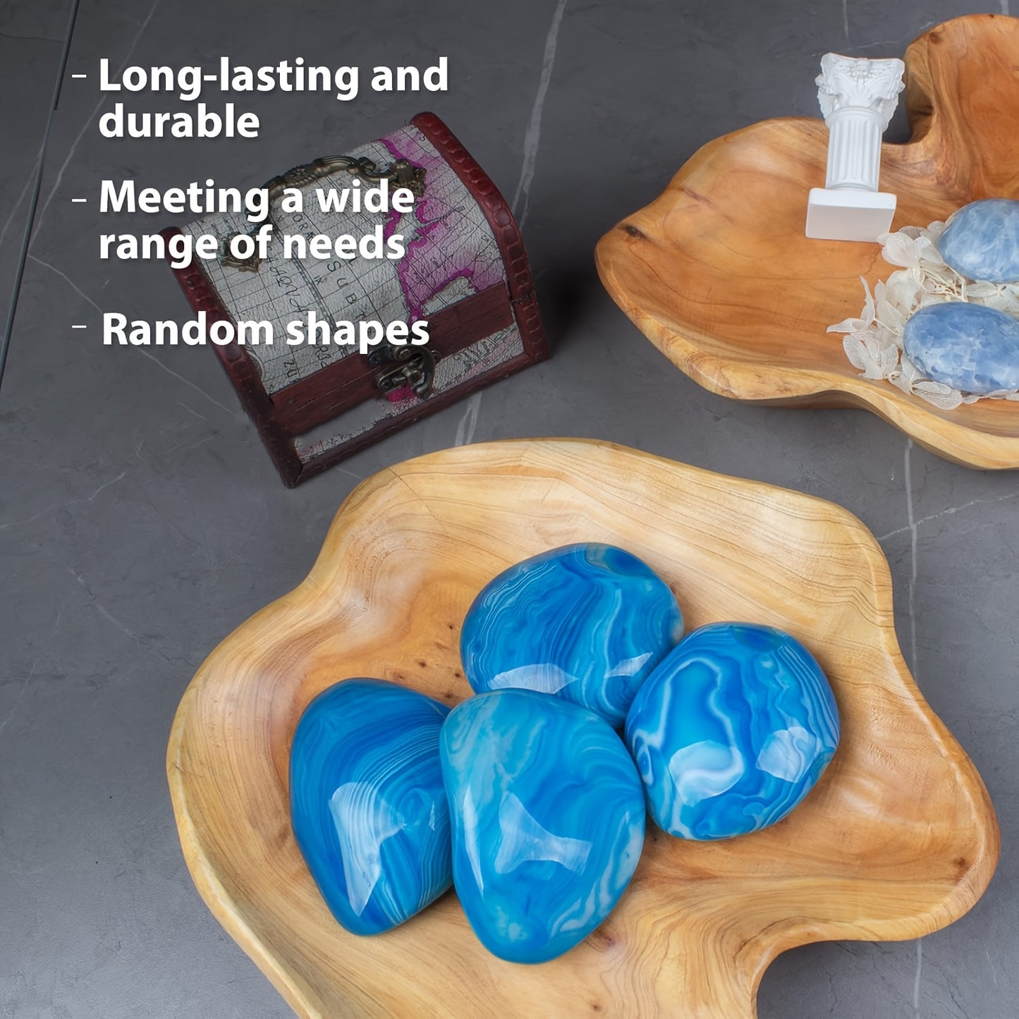 Bandeja de Jóias em Madeira Maciça Feita à Mão – Decoração Rústica em Estilo Country, Acabamento Natural, Formato Octogonal, Multiuso para Organização e Decoração da Casa