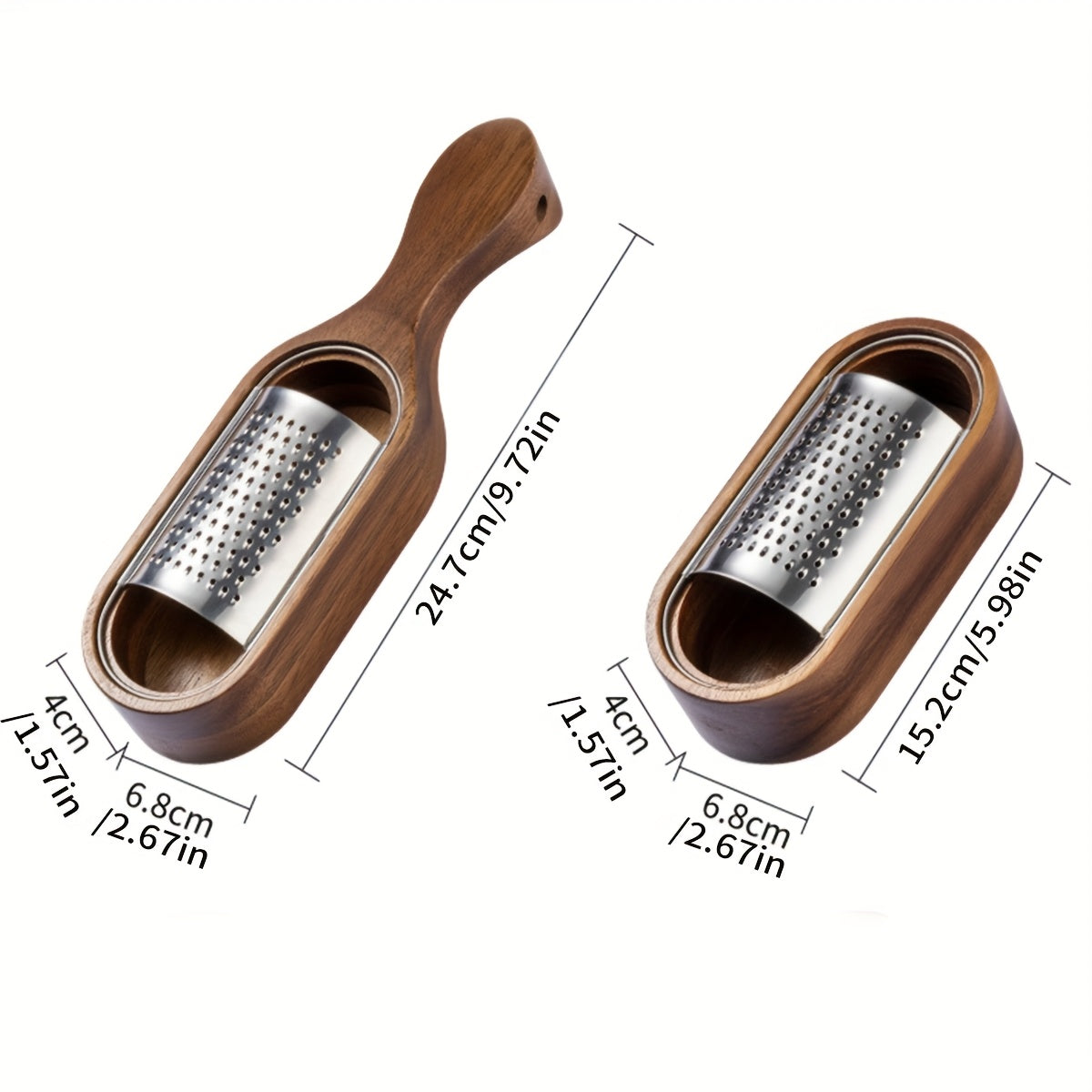 Ralador de Queijo em Aço Inoxidável com Caixa Armazenadora – Ferramenta Durável para Ralar, Fatiar e Desfiar Queijo e Ingredientes na Cozinha