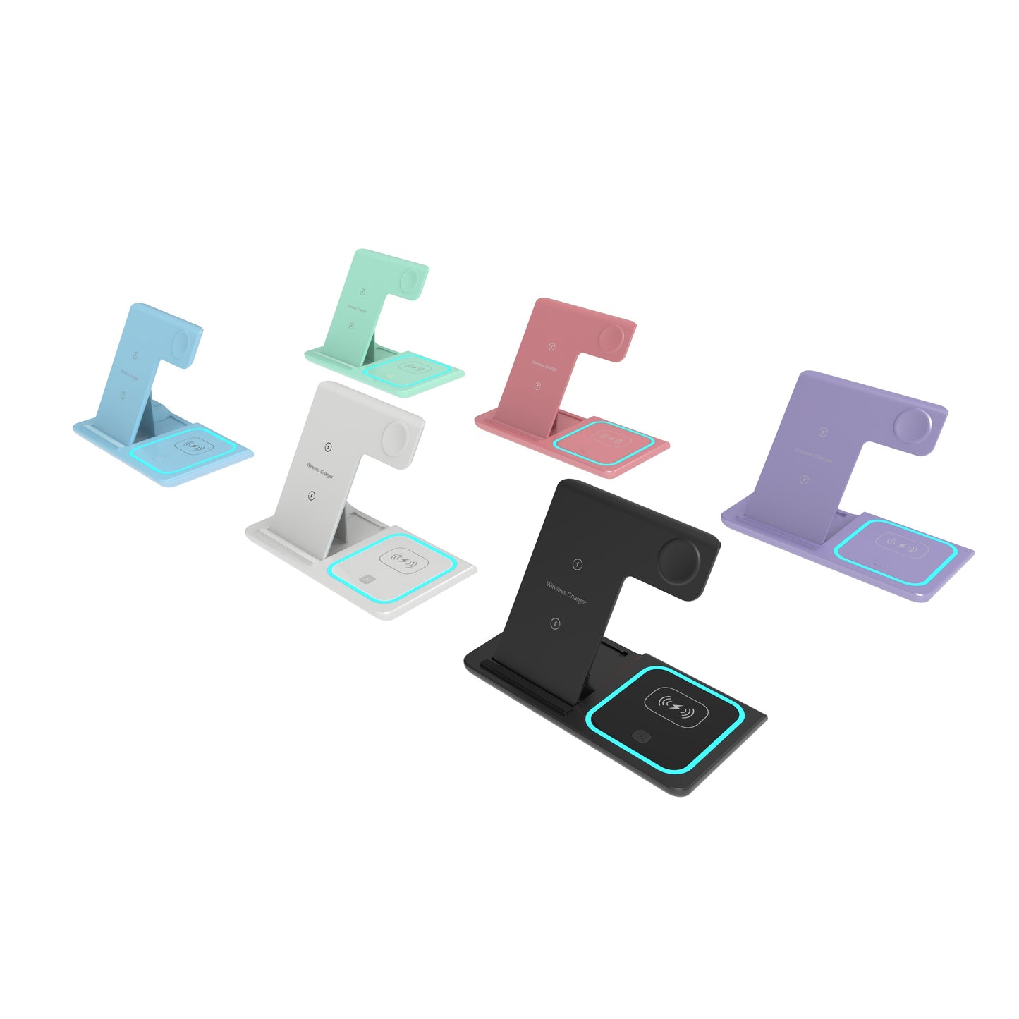 Estación de carga inalámbrica 3 en 1: soporte plegable para iPhone, Apple Watch y AirPods, carga rápida para iPhone 14/13/12/11/XR/XS/SE/8 y iWatch 1-8