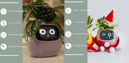 Smart Pot with Expressions and Sensors – Over 49 Expressions, 7 Smart Sensors and AI Chip, Making Plant Growing Easier and More Fun