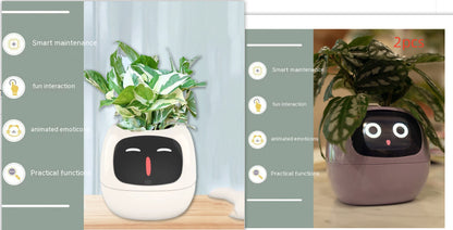 Smart Pot with Expressions and Sensors – Over 49 Expressions, 7 Smart Sensors and AI Chip, Making Plant Growing Easier and More Fun