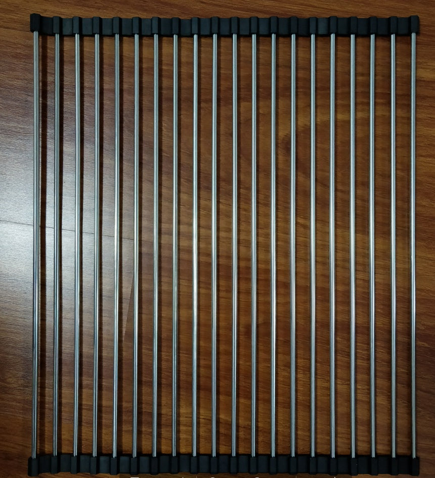 Escorredor Dobrável para Pia de Cozinha em Aço Inox