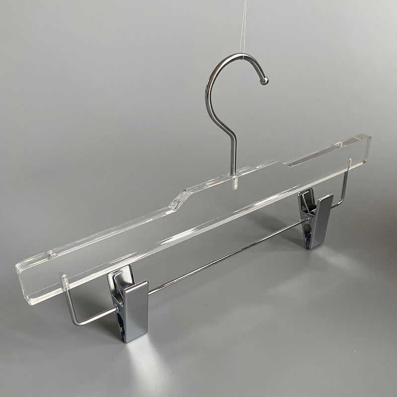 Cabide Acrílico Transparente com Gancho Metálico