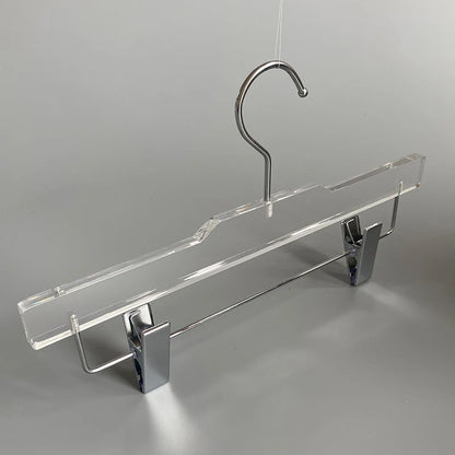 Cabide Acrílico Transparente com Gancho Metálico