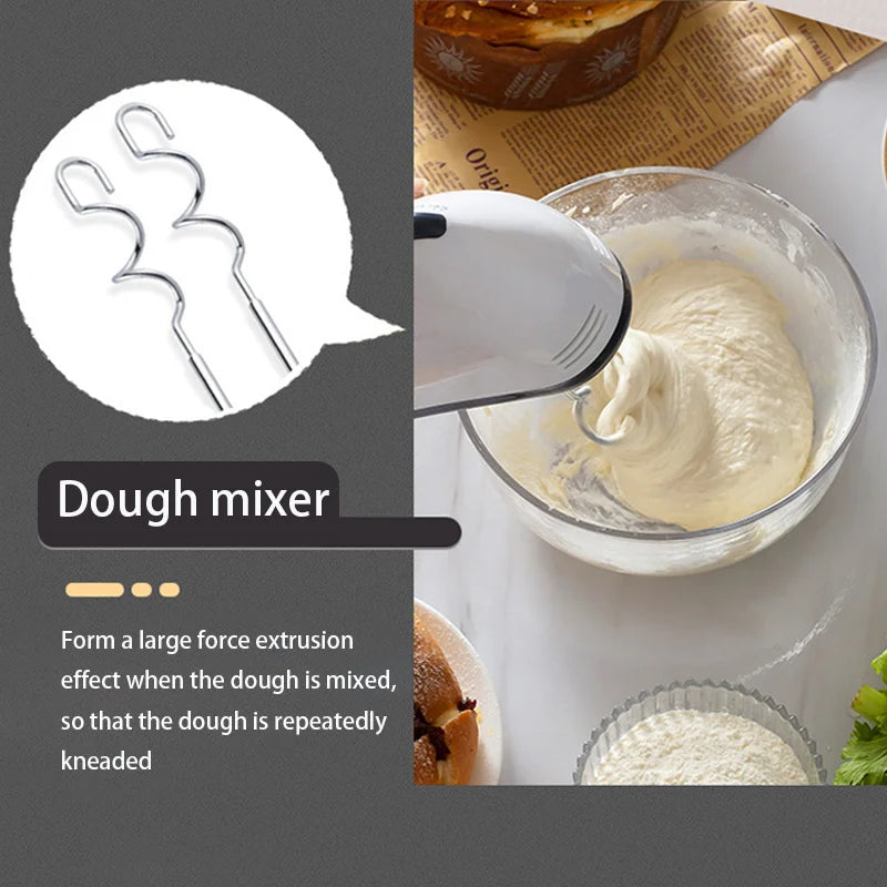 Batedeira Elétrica Sem Fio Recarregável - Manual Portátil para Ovos, Cremes e Massas