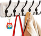 Cabideiro Parede Madeira 5 Ganchos - Organização Elegante