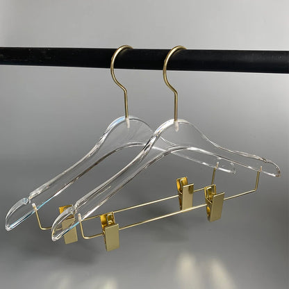 Cabide Acrílico Transparente com Gancho Metálico