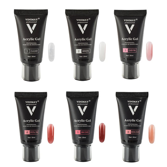 VINIMAY Gel Polish 30ml Transparent Camouflage – Quick Building Nail Extension Crystal UV/LED