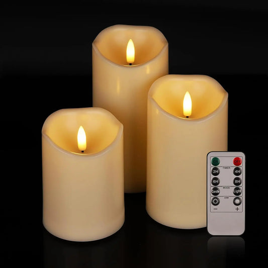 Decorative LED Candles - Automatic Timer and Remote Control