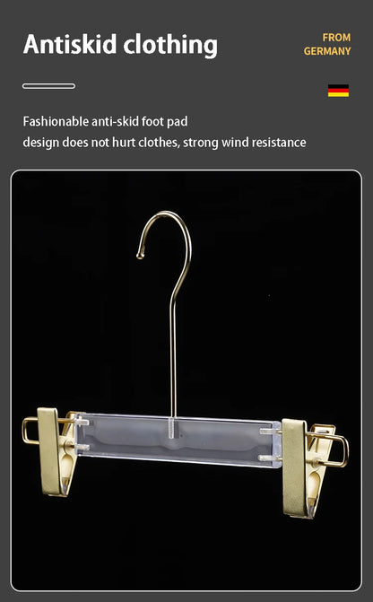 Cabide Acrílico Transparente com Gancho Metálico