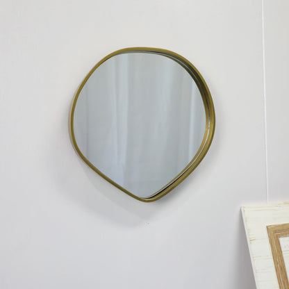 Espelho Parede Dourado 28x28cm - Design Irregular