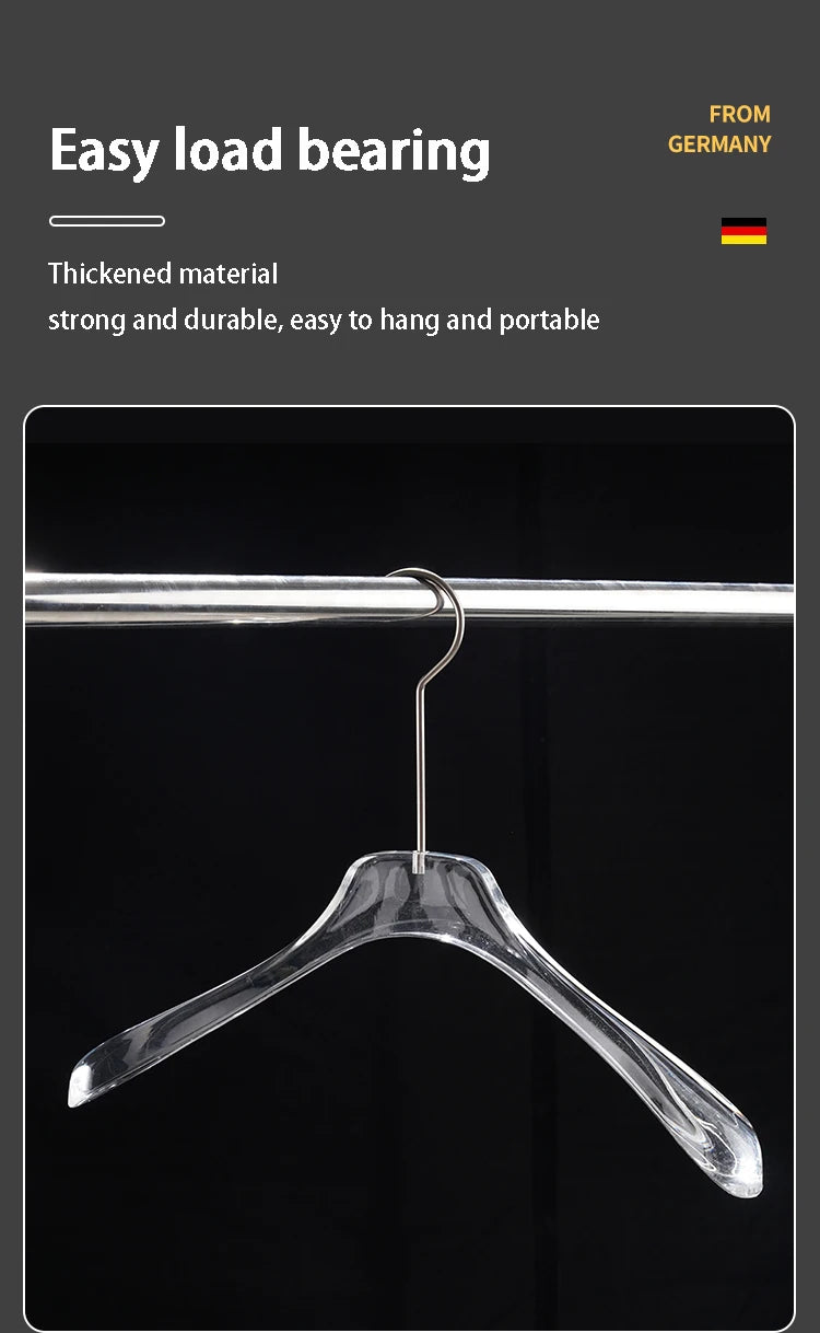 Cabide Acrílico Transparente com Gancho Metálico