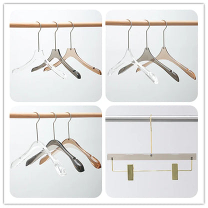 Cabide Acrílico Transparente com Gancho Metálico