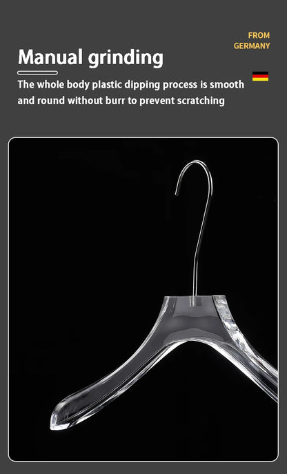 Cabide Acrílico Transparente com Gancho Metálico