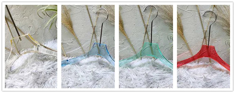 Cabide Acrílico Transparente com Gancho Metálico