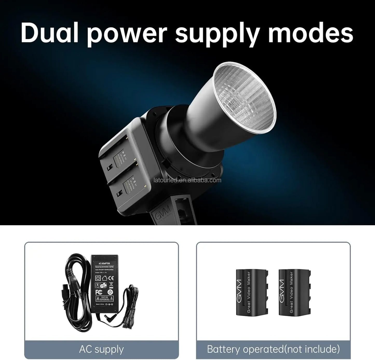 Professional 80W LED Light GVM SD80D - Dimmable Softbox for Photography and Video