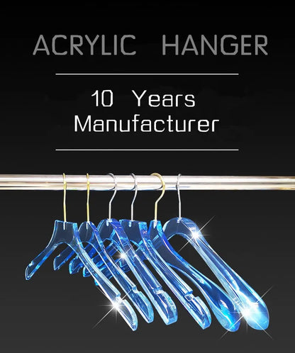 Cabide Acrílico Transparente com Gancho Metálico