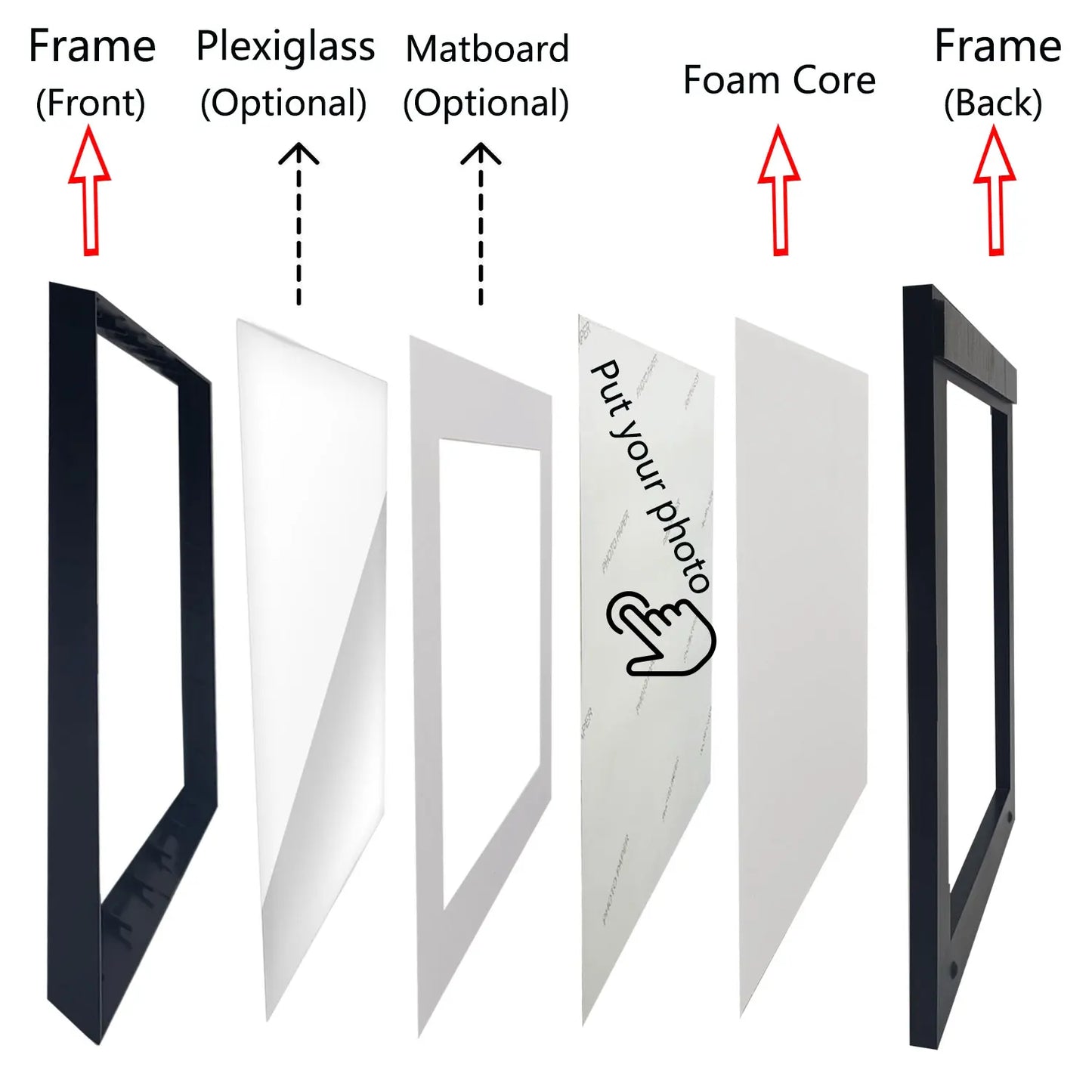 Moldura Sem Pregos 20x20cm - Instalação Instantânea Sem Furos