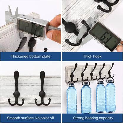 Cabideiro Parede Madeira 5 Ganchos - Organização Elegante