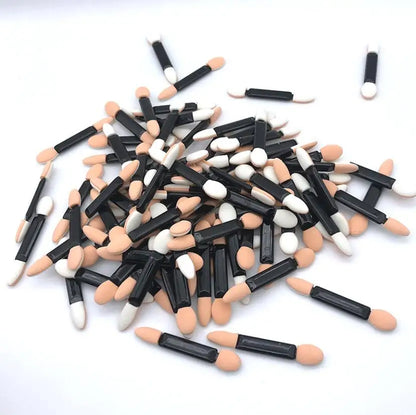 Kit 24 Aplicadores Sombra e Glitter Dupla Face - Esponjas Profissionais para Maquilhagem