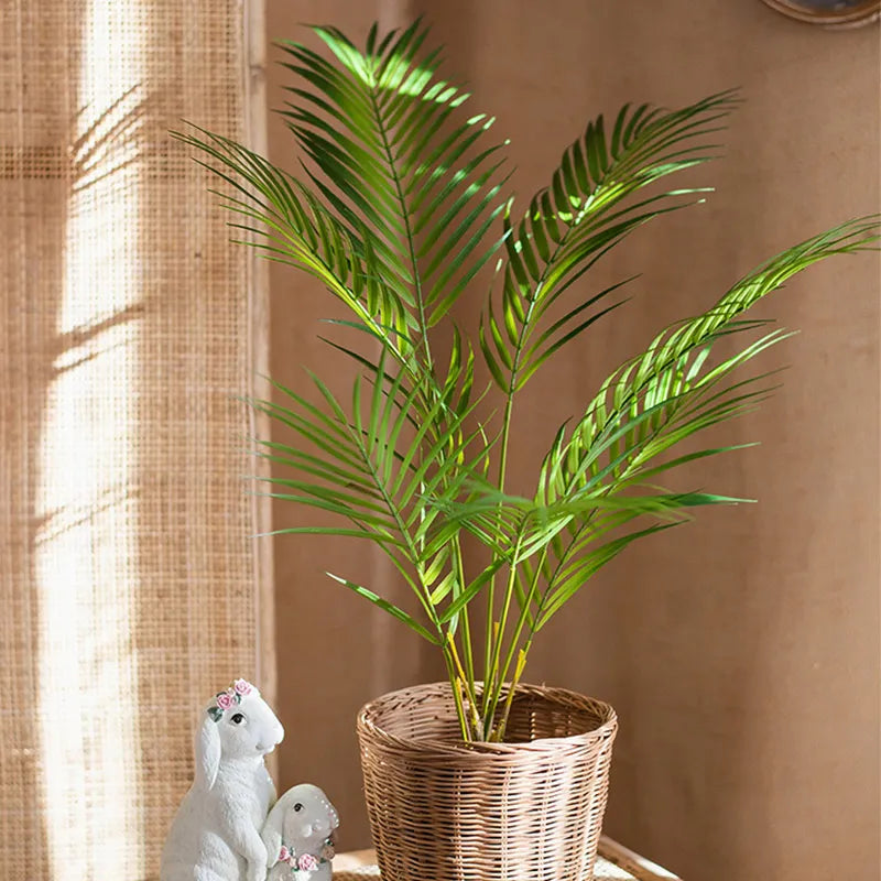 Árvore Palmeira Artificial 125cm Folhas Monstera - Decoração Tropical Realista para Casa