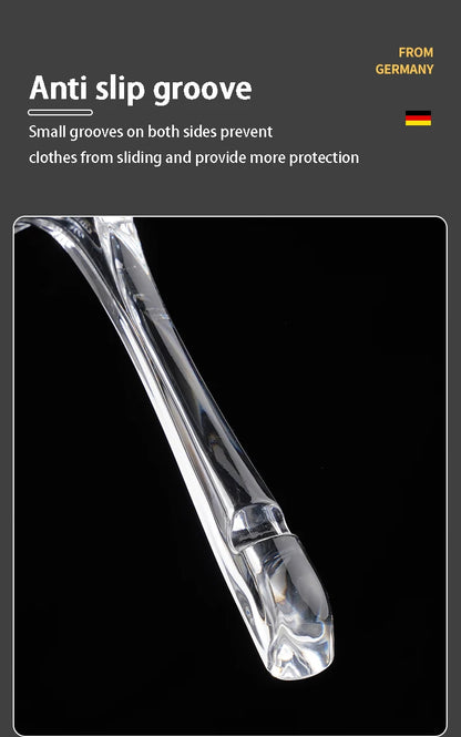 Cabide Acrílico Transparente com Gancho Metálico