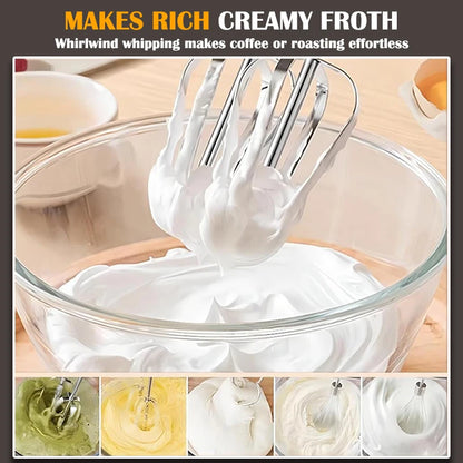 Batedeira Elétrica Sem Fio Recarregável - Manual Portátil para Ovos, Cremes e Massas
