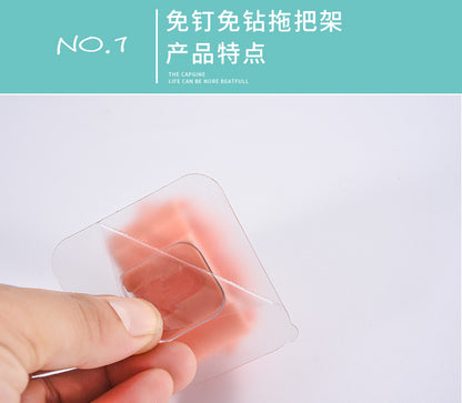 Gancho de Armazenamento para Vassoura e Mopa – Suporte Multiuso de Parede | Organizador Impermeável para Casa de Banho | Suporte para Ferramentas de Limpeza