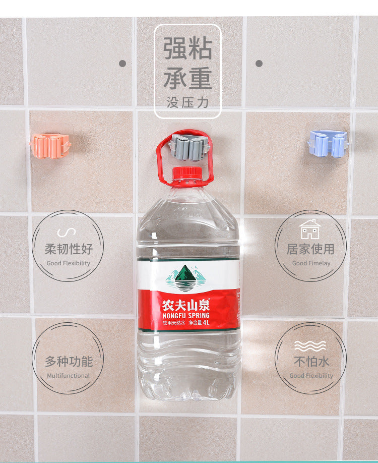 Gancho de Armazenamento para Vassoura e Mopa – Suporte Multiuso de Parede | Organizador Impermeável para Casa de Banho | Suporte para Ferramentas de Limpeza