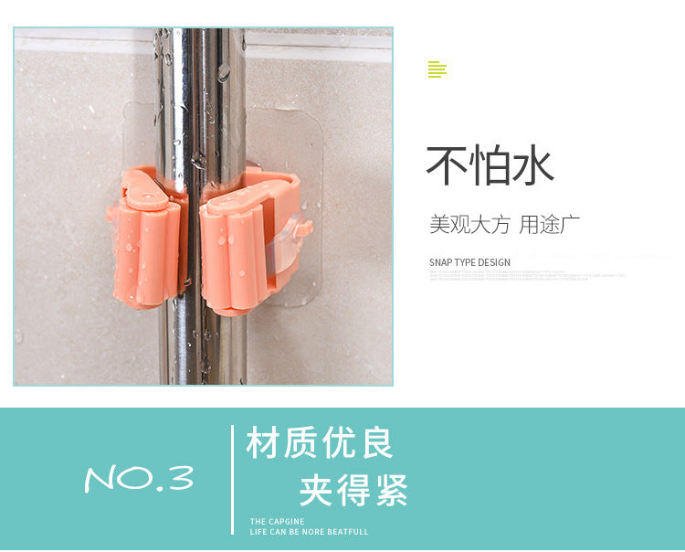 Gancho de Armazenamento para Vassoura e Mopa – Suporte Multiuso de Parede | Organizador Impermeável para Casa de Banho | Suporte para Ferramentas de Limpeza