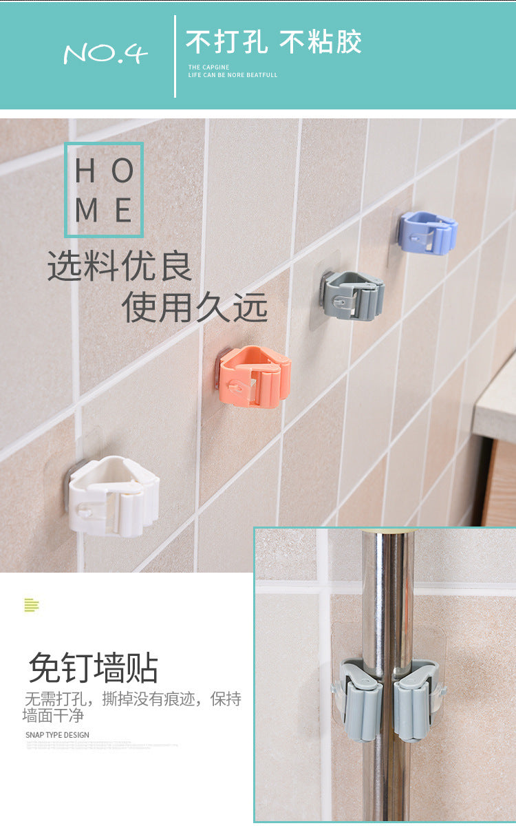 Gancho de Armazenamento para Vassoura e Mopa – Suporte Multiuso de Parede | Organizador Impermeável para Casa de Banho | Suporte para Ferramentas de Limpeza