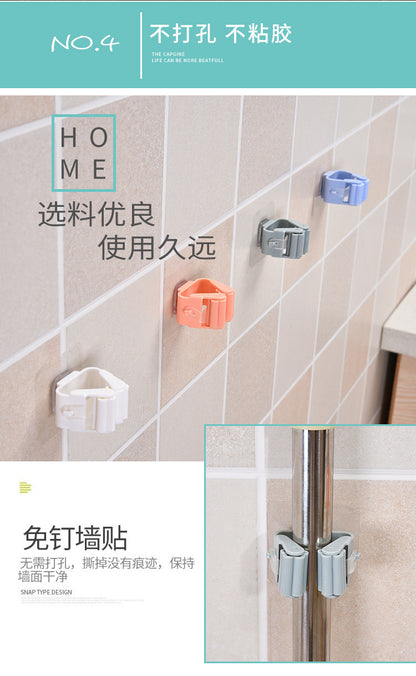 Gancho de Armazenamento para Vassoura e Mopa – Suporte Multiuso de Parede | Organizador Impermeável para Casa de Banho | Suporte para Ferramentas de Limpeza