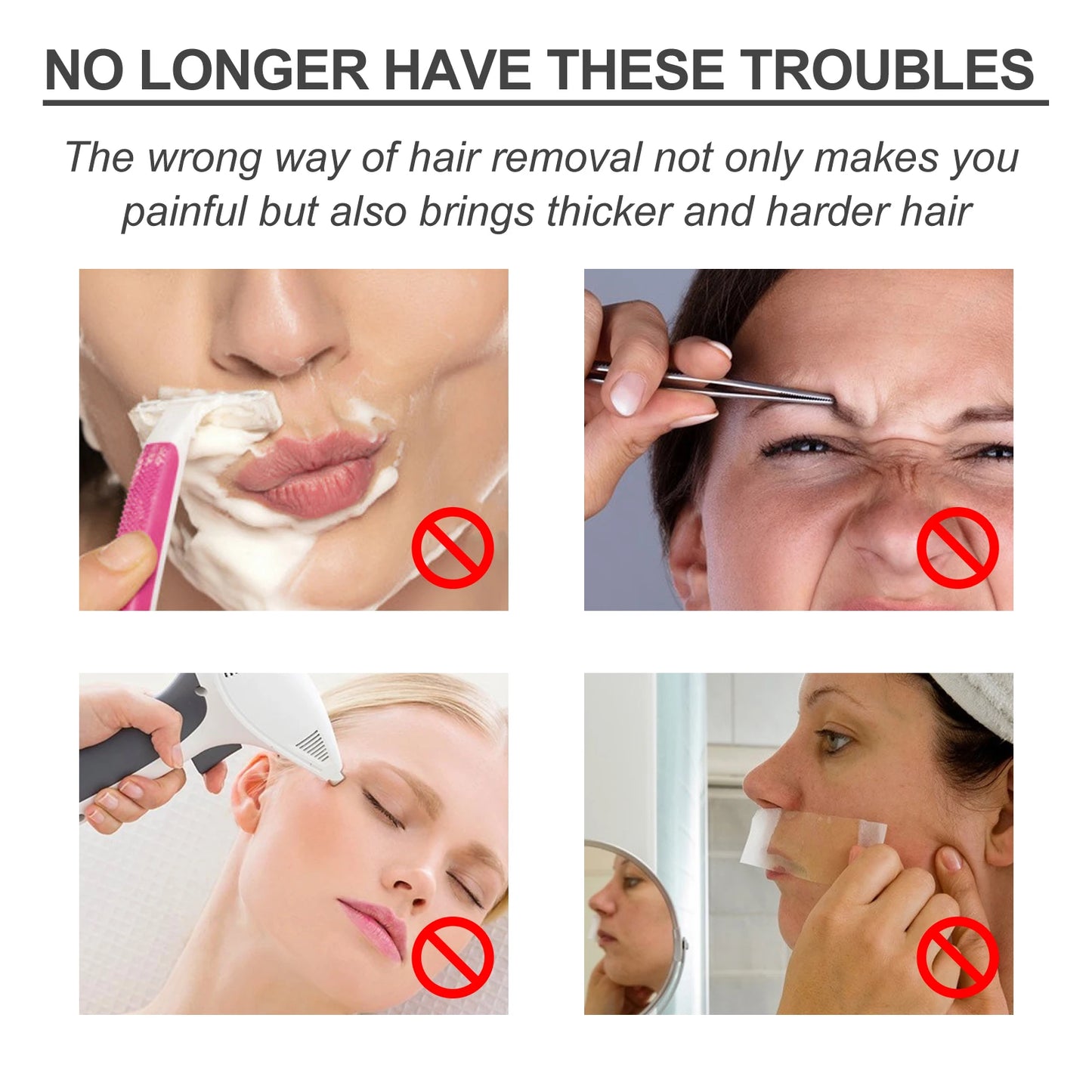 Spray inhibidor del crecimiento del vello: depilación permanente e indolora para piernas, axilas, barba, línea del bikini y piel suave.